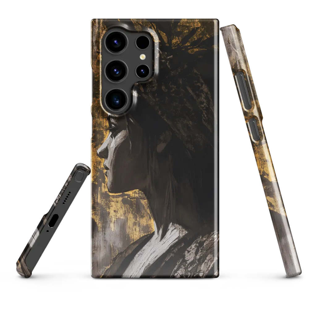 Golden Elegance: A Modern Profile Portrait