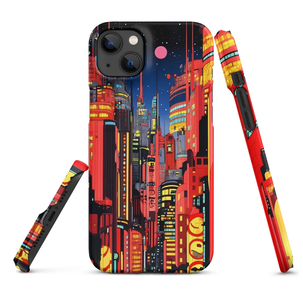 Neon Dreams: A Cyberpunk Cityscape | Phone Case |  14 Plus | Snap Case | Matte
