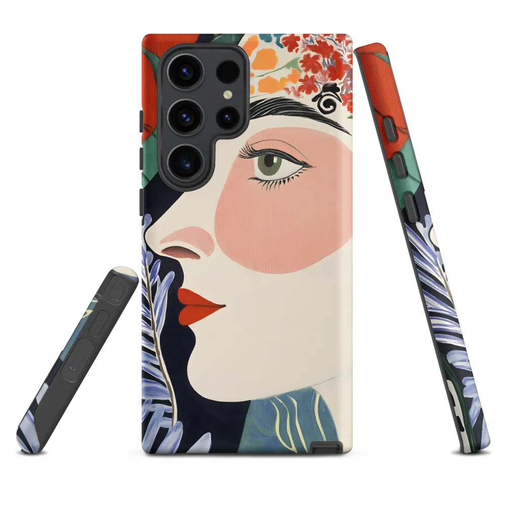 Floral Serenade: A Modern Portrait