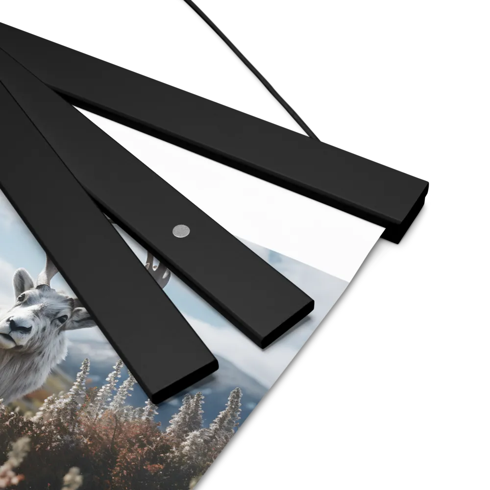 Majestic Harmony: The Reindeer in Nature | Poster With Black Wood Hanger | 8″×10″