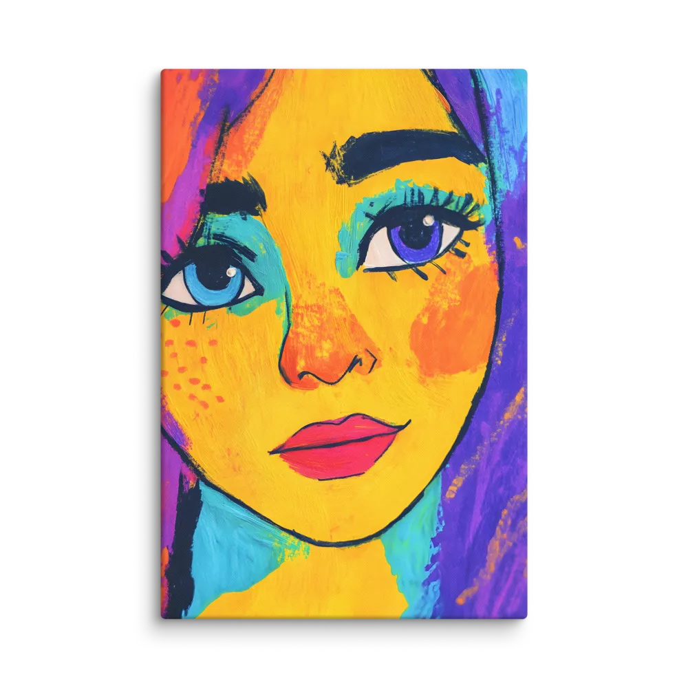 Vibrant Portrait: A Pop Art Exploration | Canvas | 32″×48″