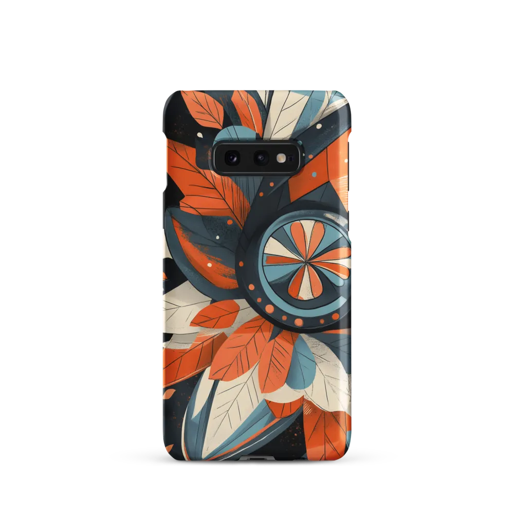 Floral Symphony in Orange and Teal