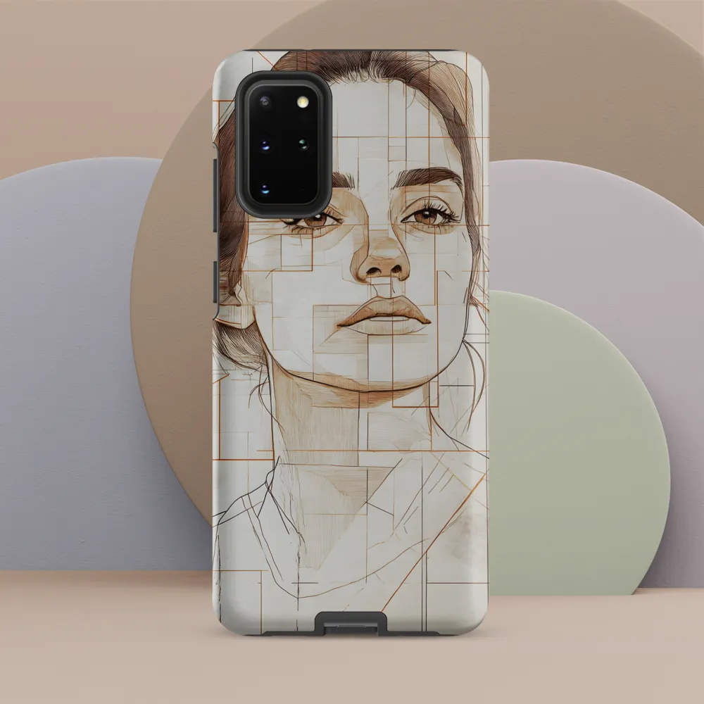 Geometric Serenity: A Minimalist Portrait