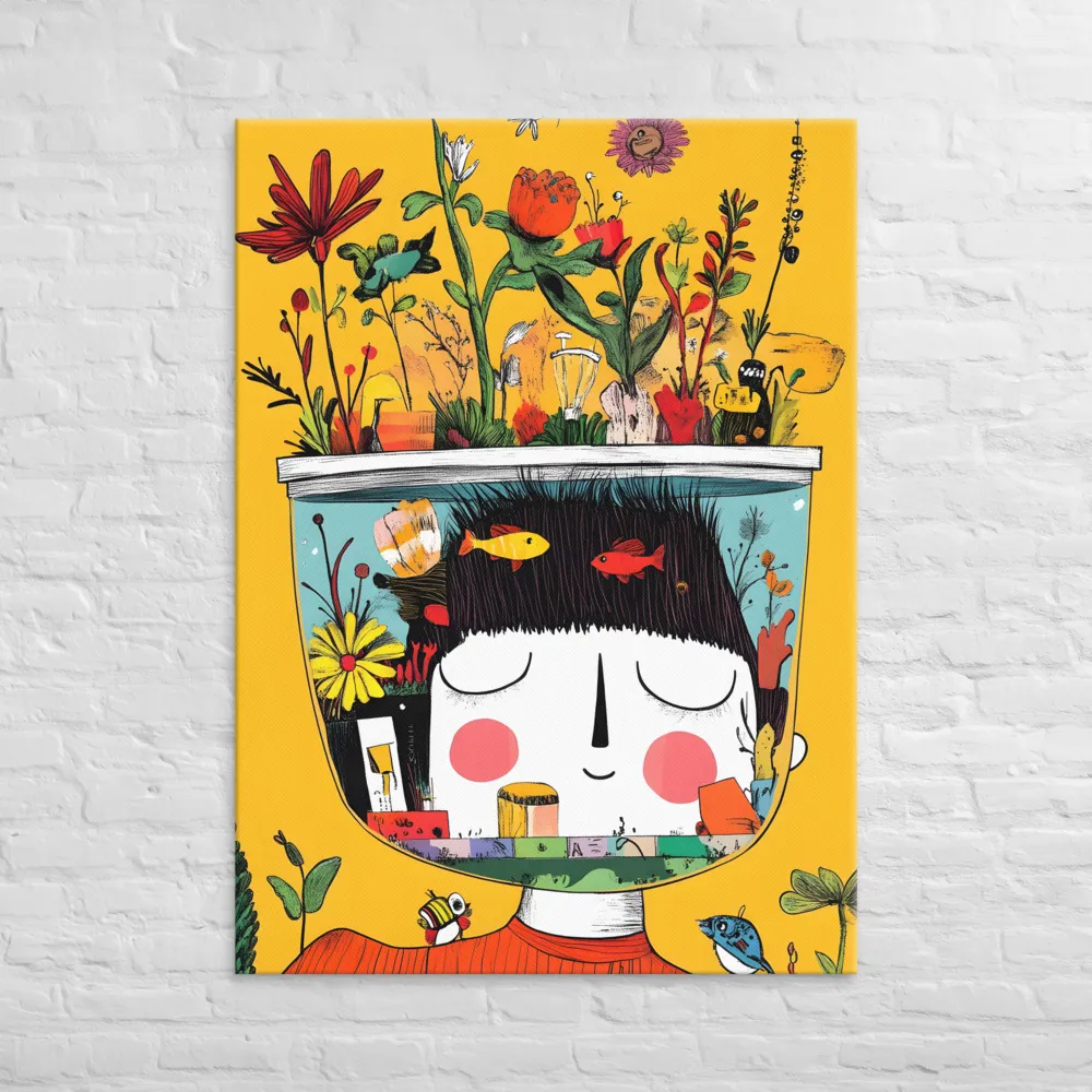 Whimsical Garden Head | Canvas | 40″×55″