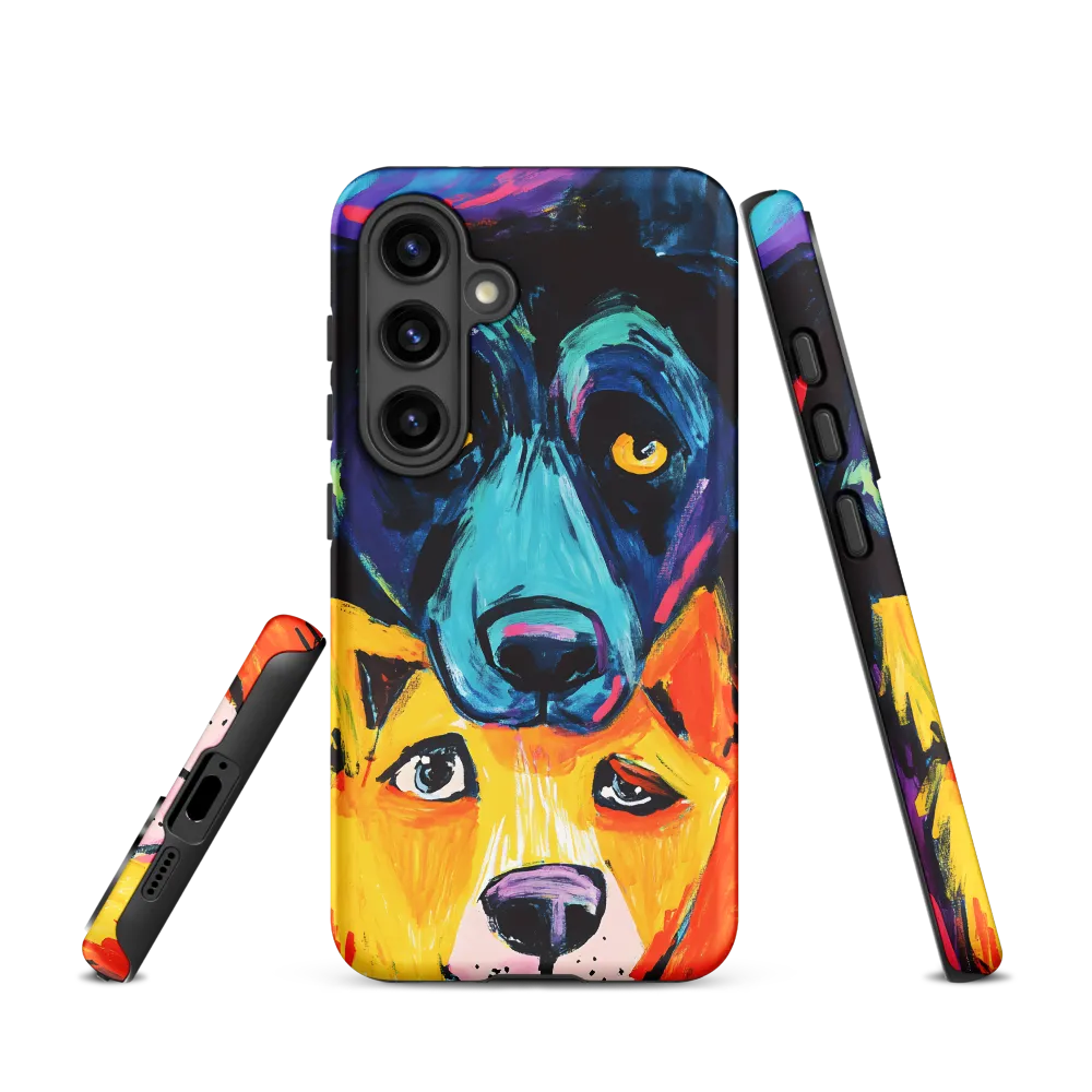 Vibrant Companions: An Expression of Canine Spirit | Phone Case |  S24 | Tough Case | Matte
