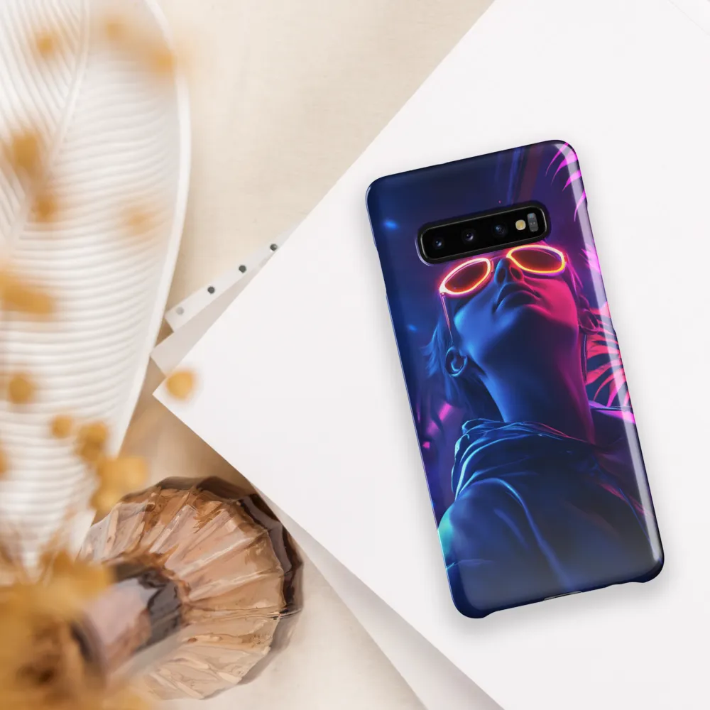 Neon Dreams: A Cyberpunk Portrait | Phone Case |  S10 Plus | Snap Case | Glossy