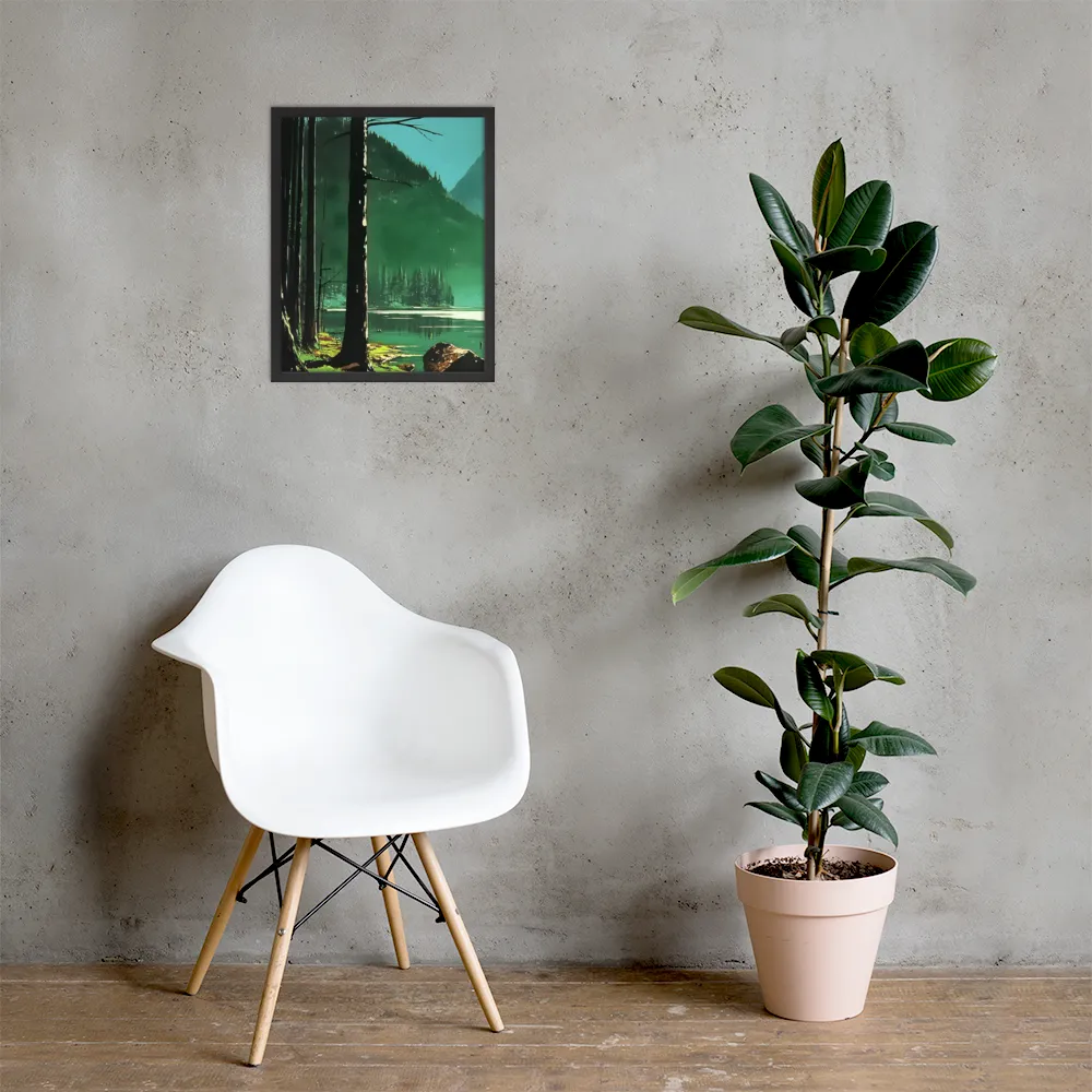 Reflections of Tranquility | Poster with Black Frame | 16″×20″