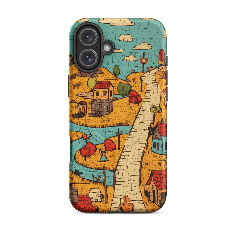 Whimsical Village Landscape