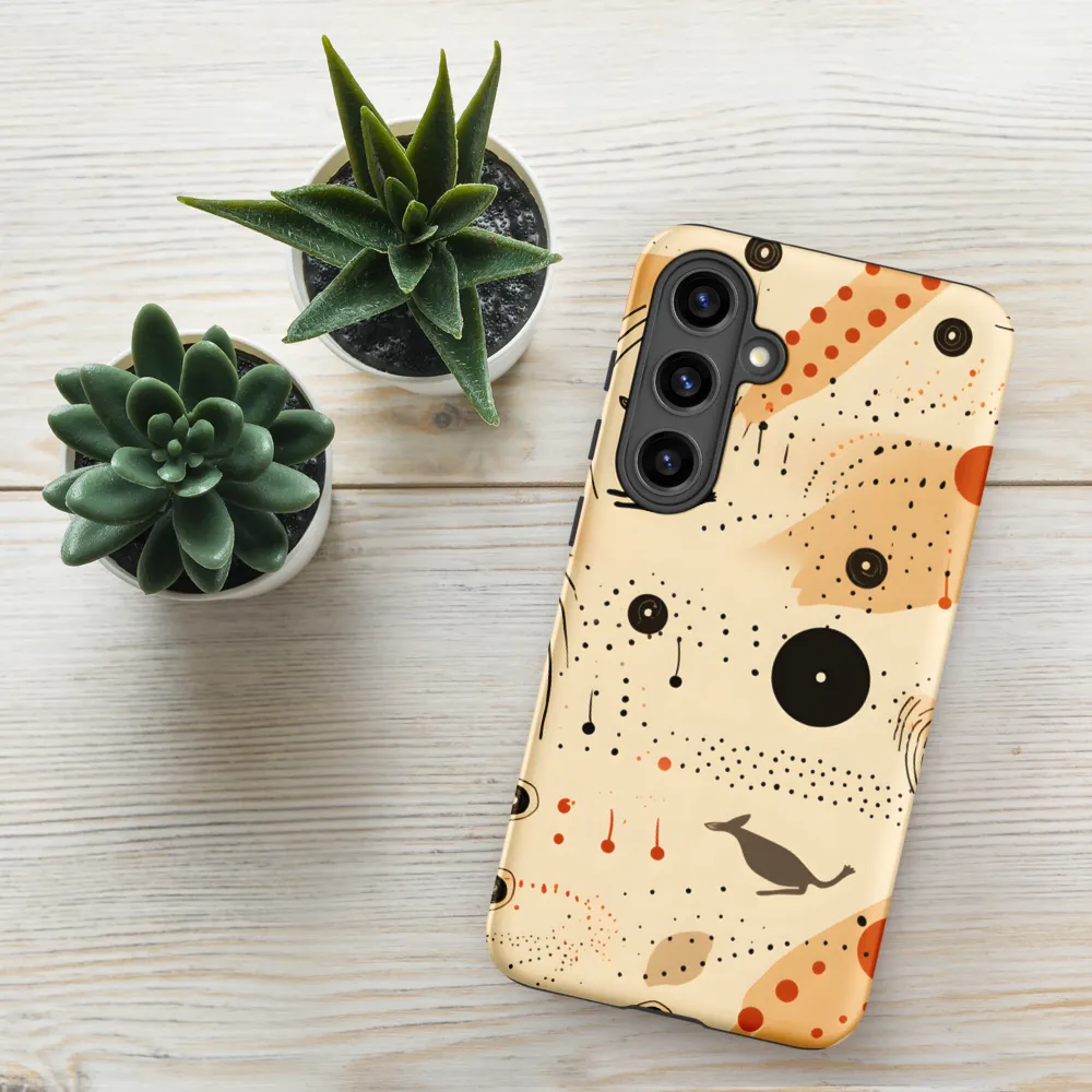 Playful Patterns in Earth Tones | Phone Case |  S24 Plus | Tough Case | Matte