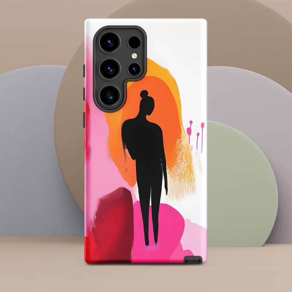 Silhouette in Colorful Abstraction
