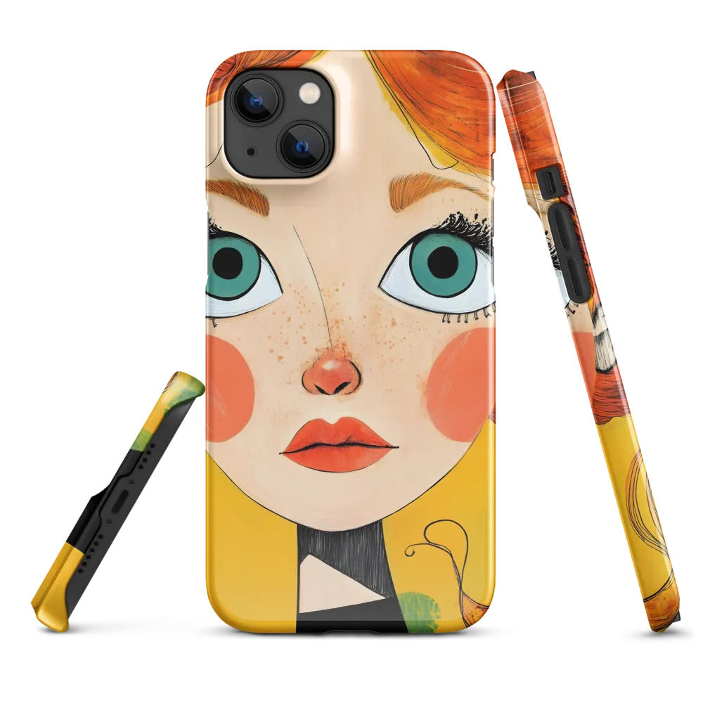 Whimsical Portrait of a Girl | Phone Case |  14 Plus | Snap Case | Glossy