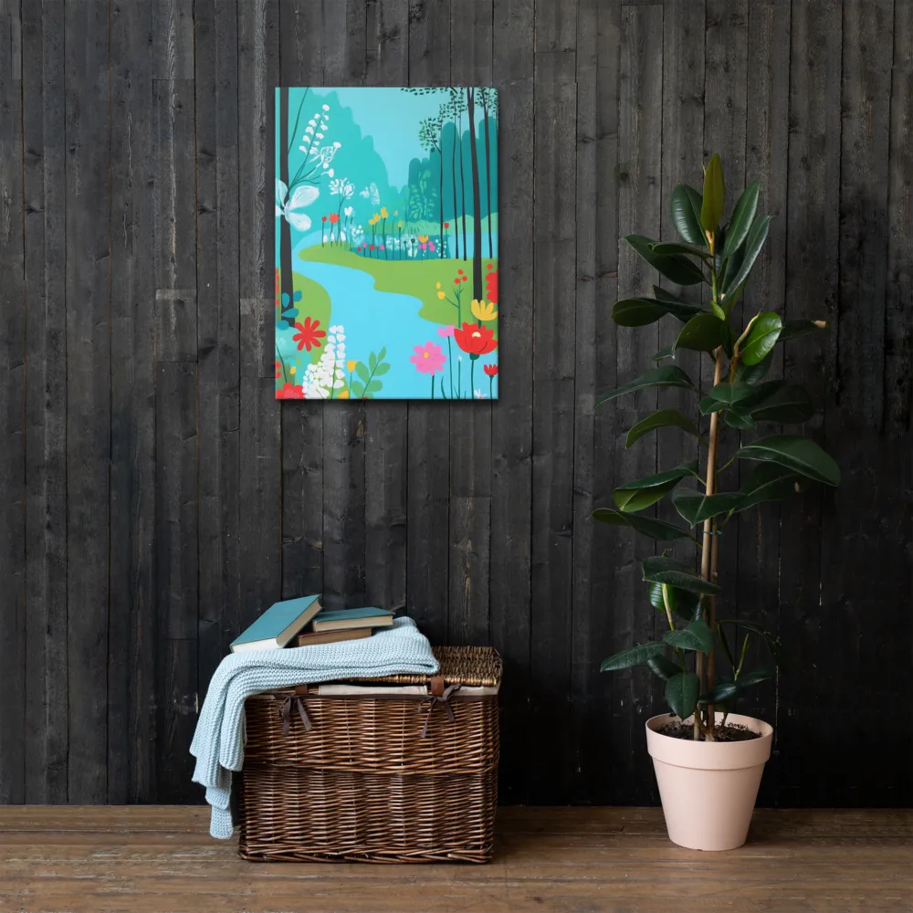 Whispers of Spring: A Colorful Retreat | Thin Canvas | 20″×28″