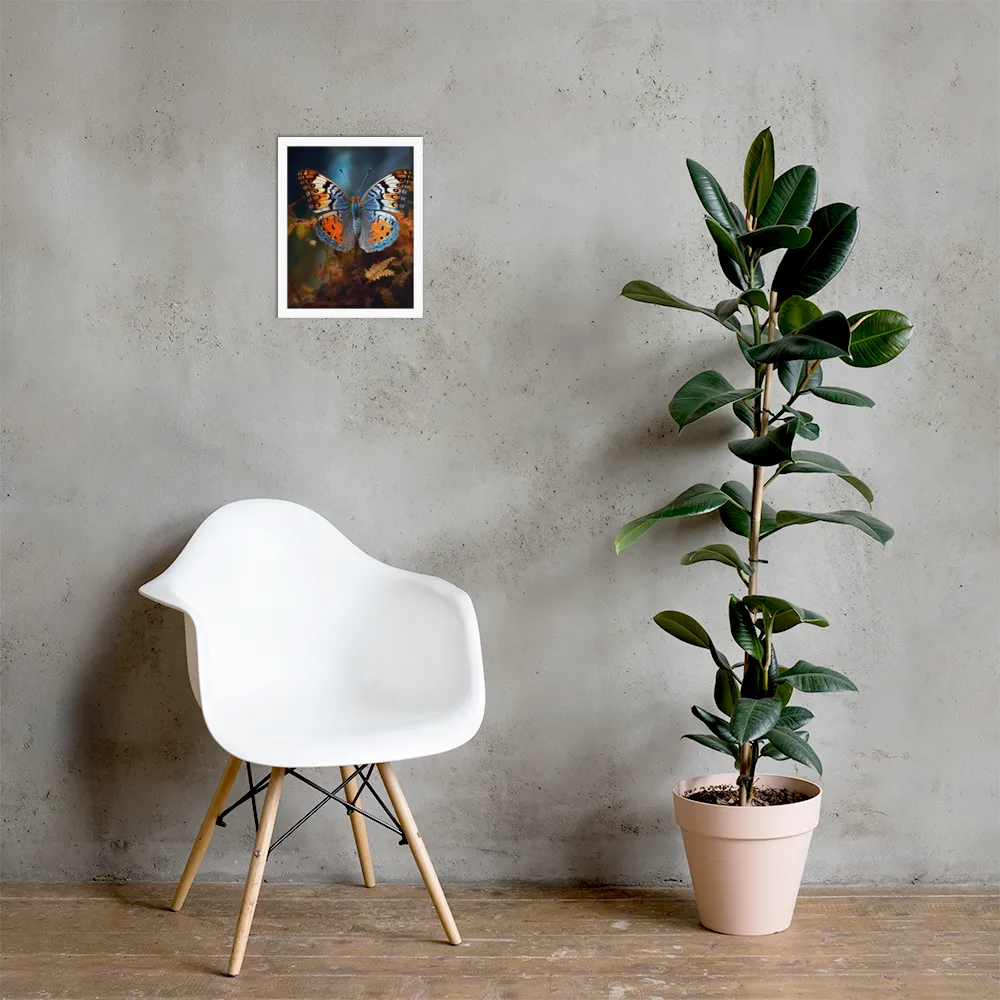 Harmony in Color: The Butterfly | Poster with White Frame | 11″×14″