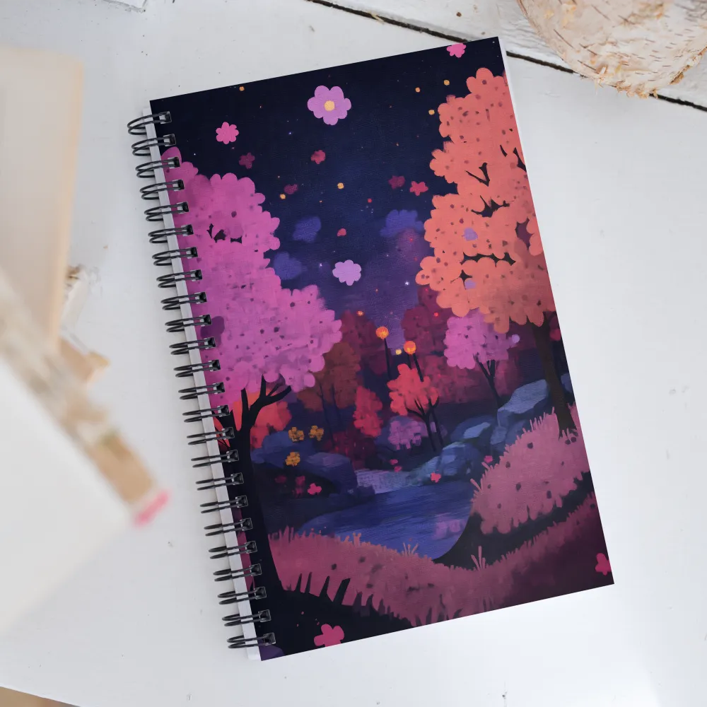 Whispers of Spring: A Serene Landscape | Spiral Notebook