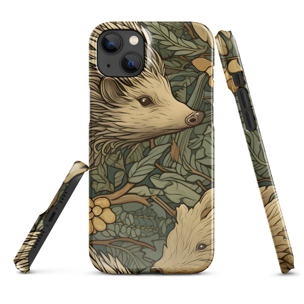 Whimsical Hedgehog Garden | Phone Case |  14 Plus | Snap Case | Glossy
