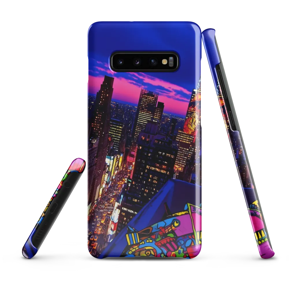 Neon Twilight: A City in Vibrance | Phone Case |  S10 Plus | Snap Case | Glossy