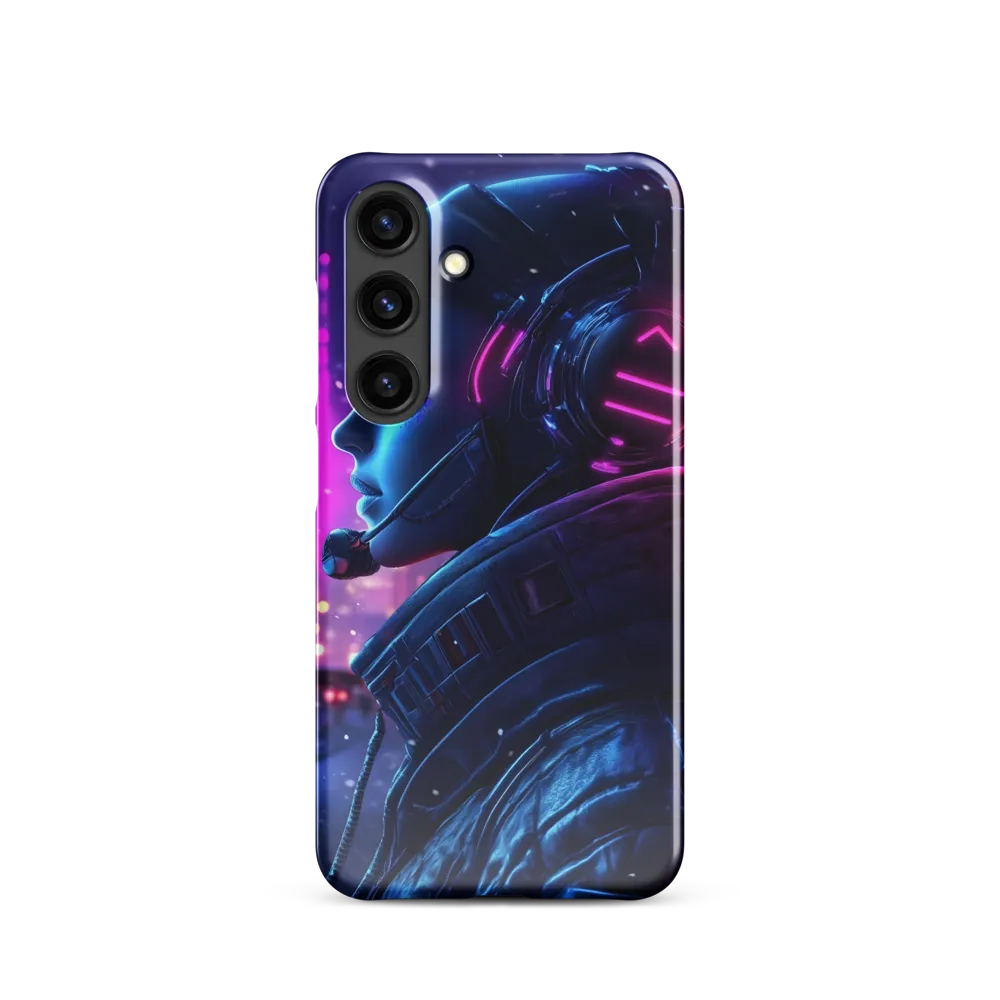 Dystopian Elegance: Cyberpunk Figure in Neon