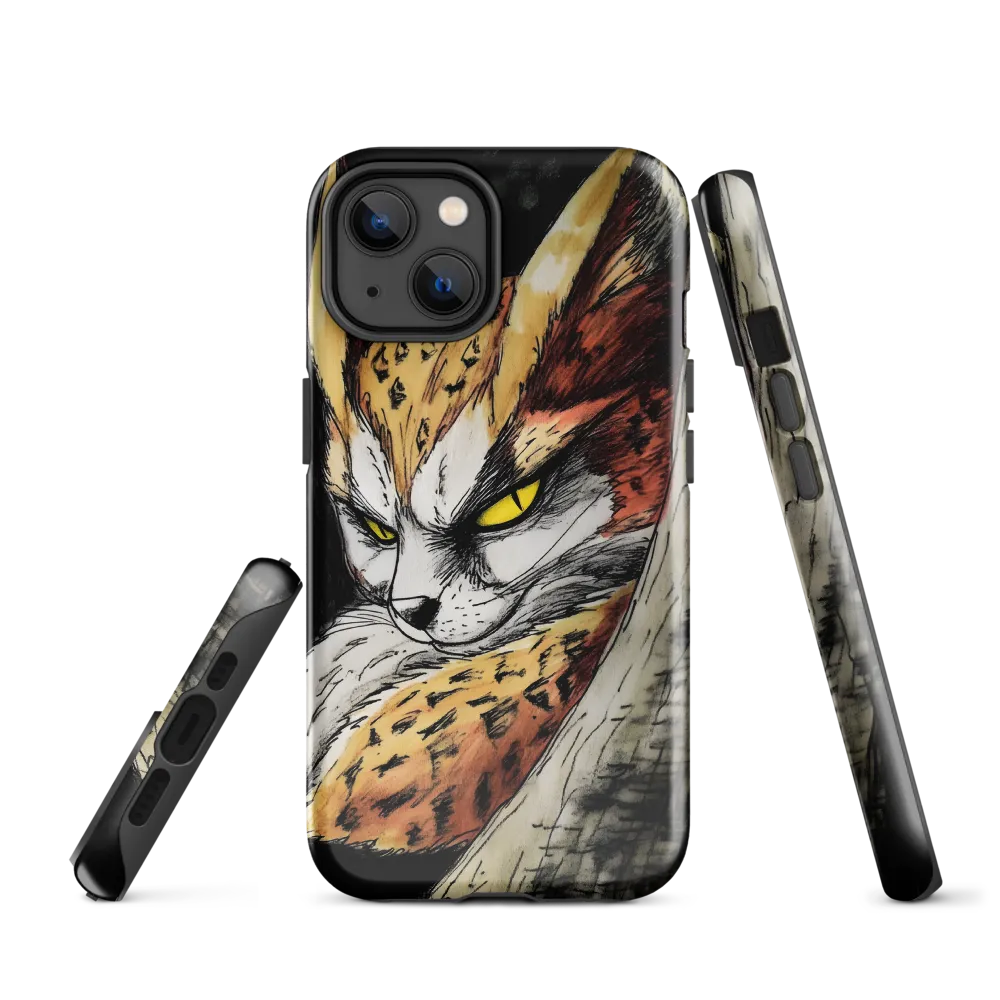 Fierce Gaze of the Wild Cat