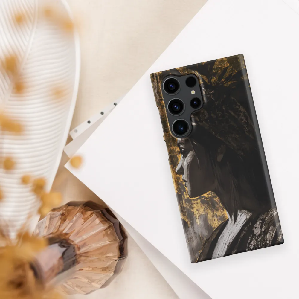 Golden Elegance: A Modern Profile Portrait