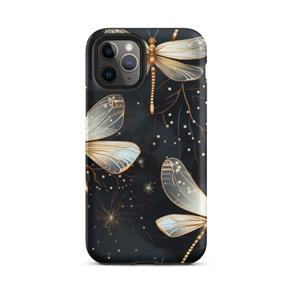 Ethereal Dance: Dragonflies in a Midnight Garden