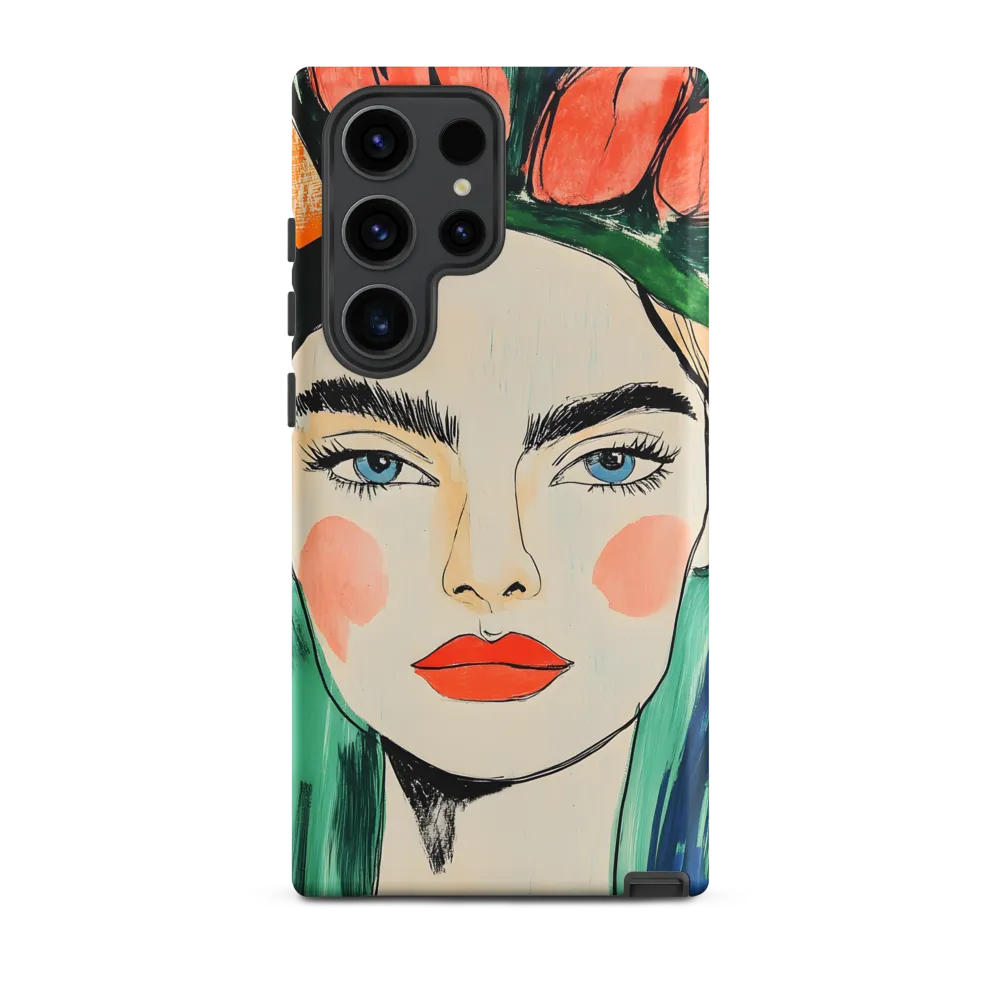 Radiant Bloom: A Serene Portrait | Phone Case |  S23 Ultra | Tough Case | Matte