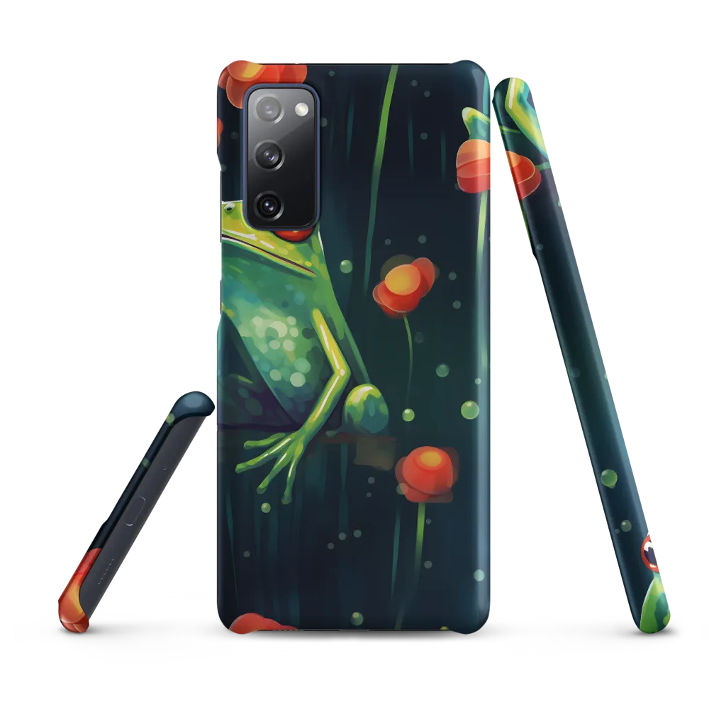 Playful Frogs in a Lush Pond