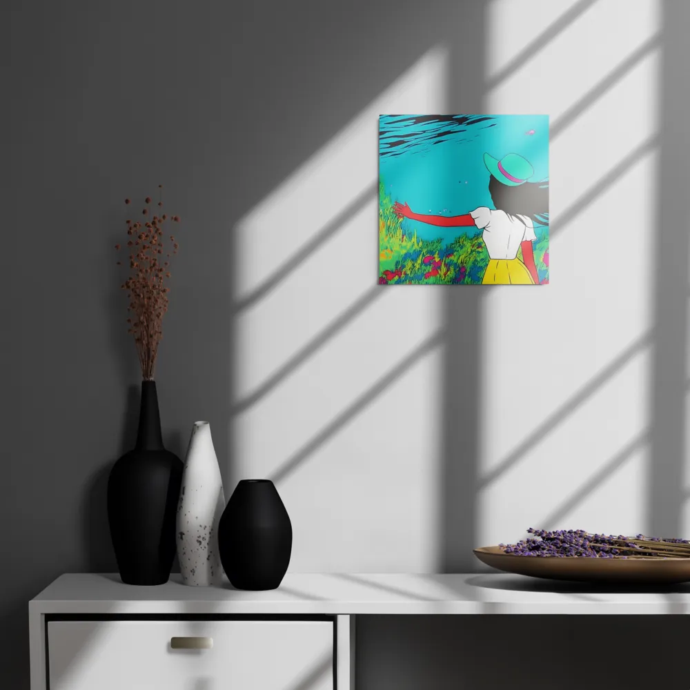 Whimsical Encounter | Metal Print | 12″×12″