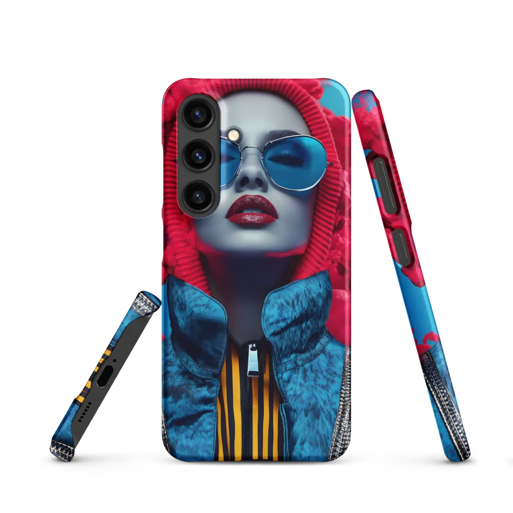 Bold Elegance in Digital Fashion | Phone Case |  S24 | Snap Case | Matte