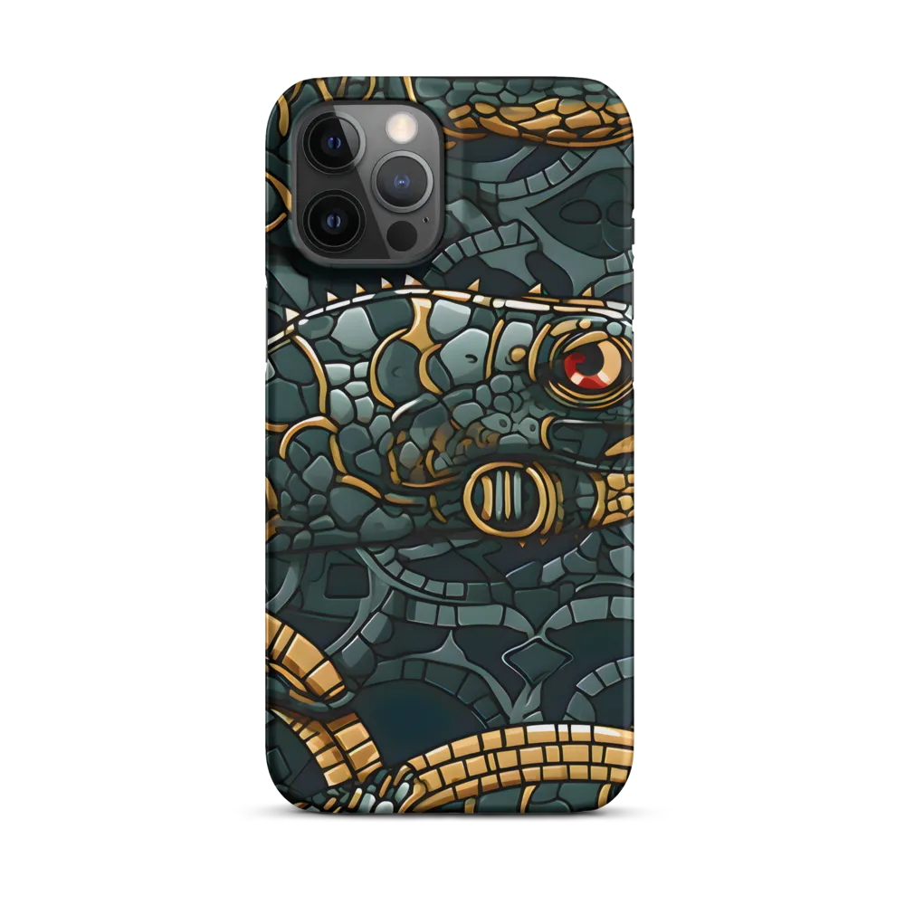 Reptilian Elegance: A Digital Art Nouveau Tapestry