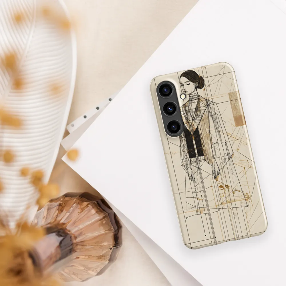 Elegance in Lines | Phone Case |  S24 Plus | Snap Case | Matte