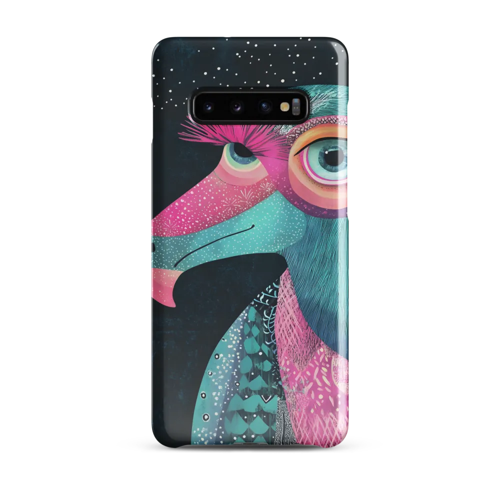 Whimsical Vulture: A Dance of Colors | Phone Case |  S10 Plus | Snap Case | Glossy