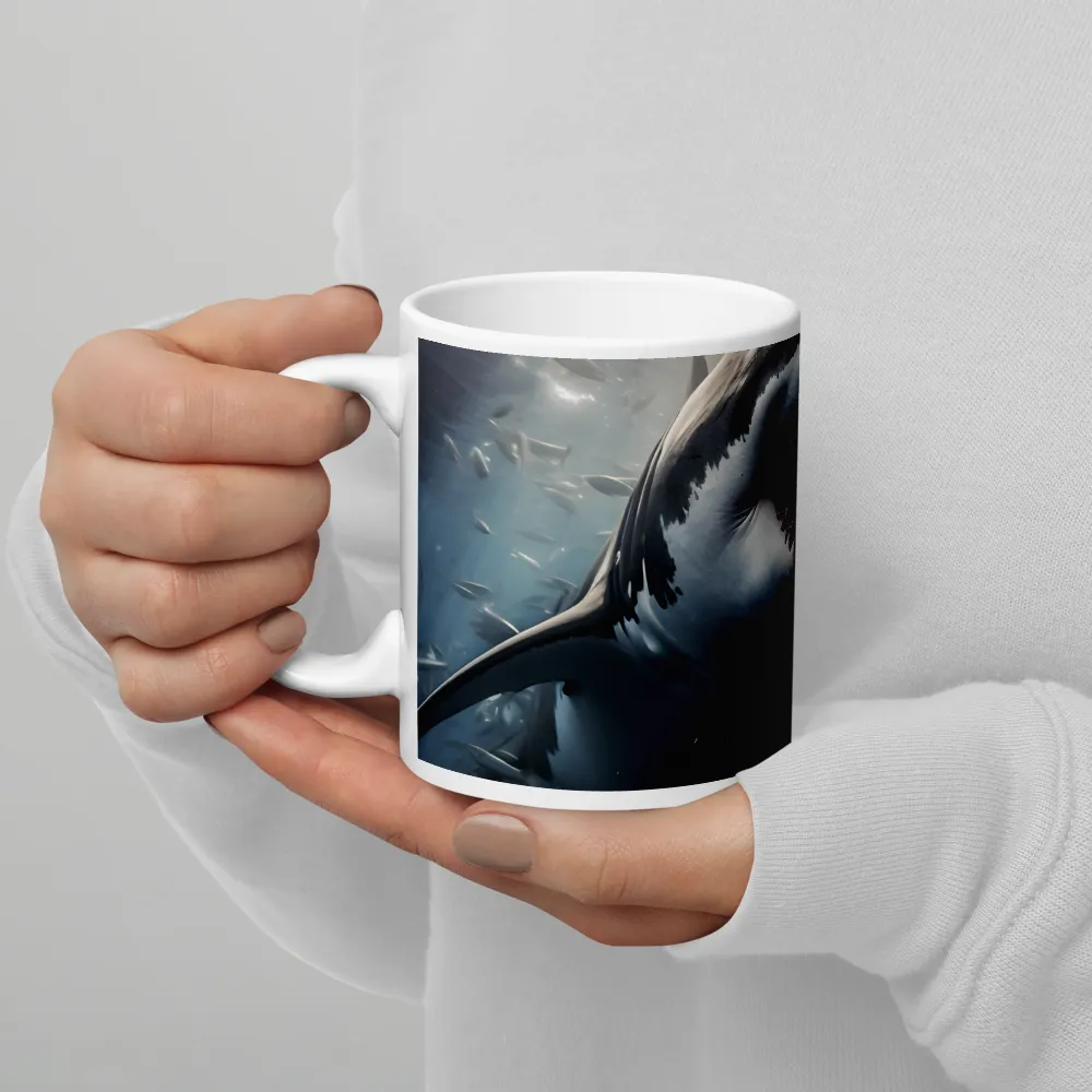 The Apex Predator: An Underwater Encounter | Mug with White inside | 11 oz