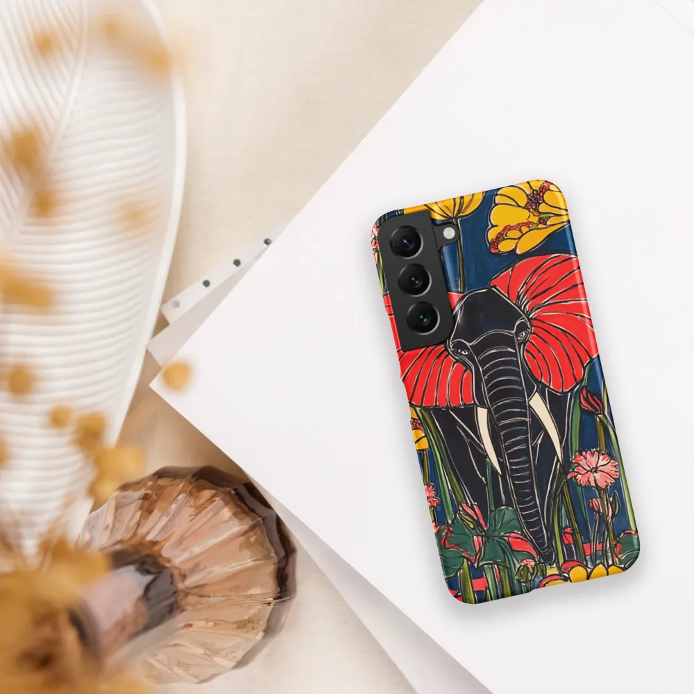 Elephant in Bloom | Phone Case |  S22 | Snap Case | Matte