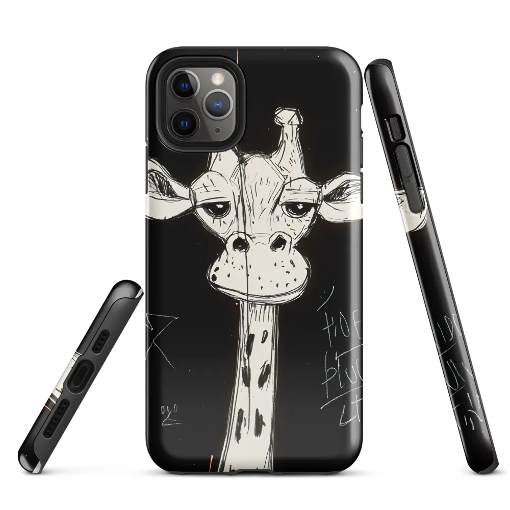 Whimsical Giraffe in Ink | Phone Case |  11 Pro Max | Tough Case | Glossy