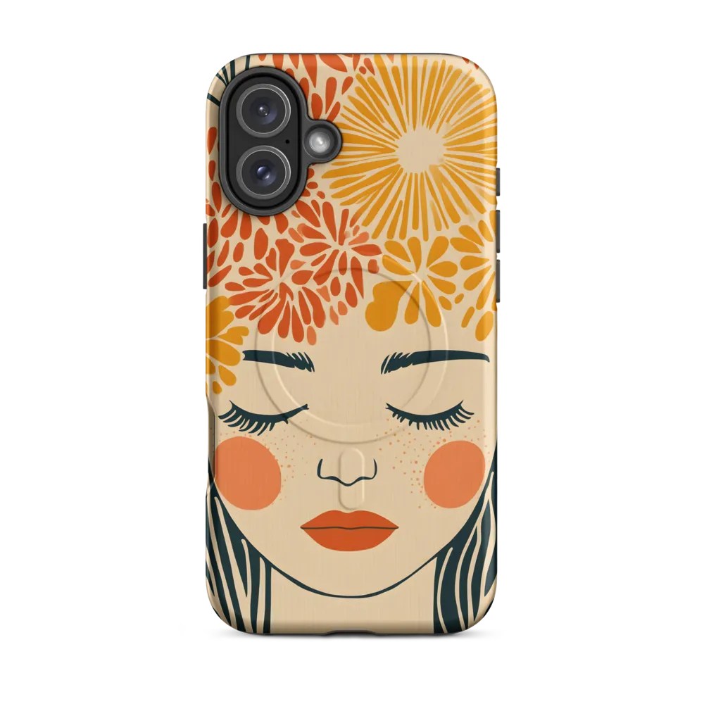 Serenity in Bloom | Phone Case |  16 Plus | MagSafe® Tough Case | Matte
