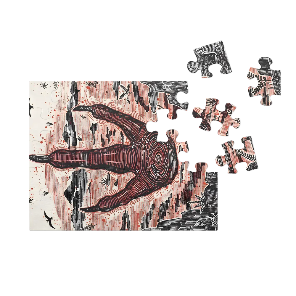 Primordial Footprint 
 Jigsaw Puzzle in Tin Box