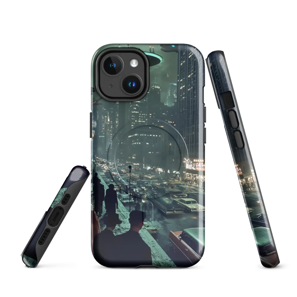 Mysterious Encounters in a Neon City | Phone Case |  14 | MagSafe® Tough Case | Glossy