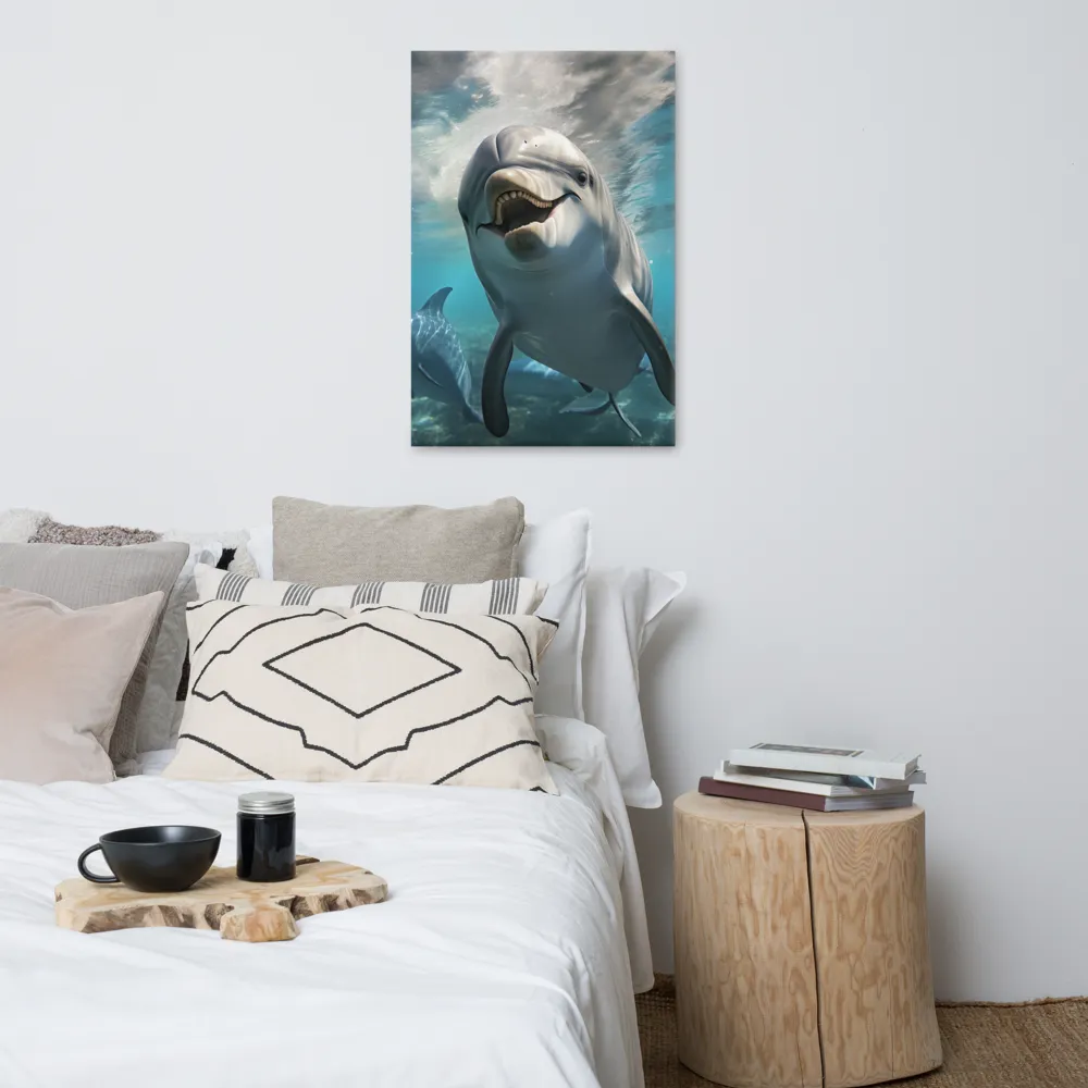 Beneath the Waves: A Dolphin's Dance