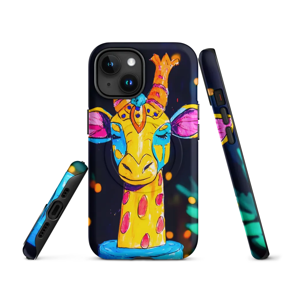 Whimsical Giraffe in Vibrant Colors