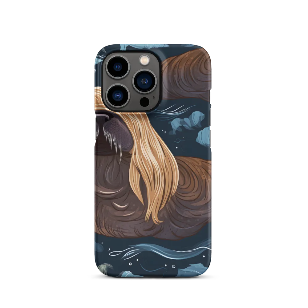 Whimsical Walruses in Deep Blue