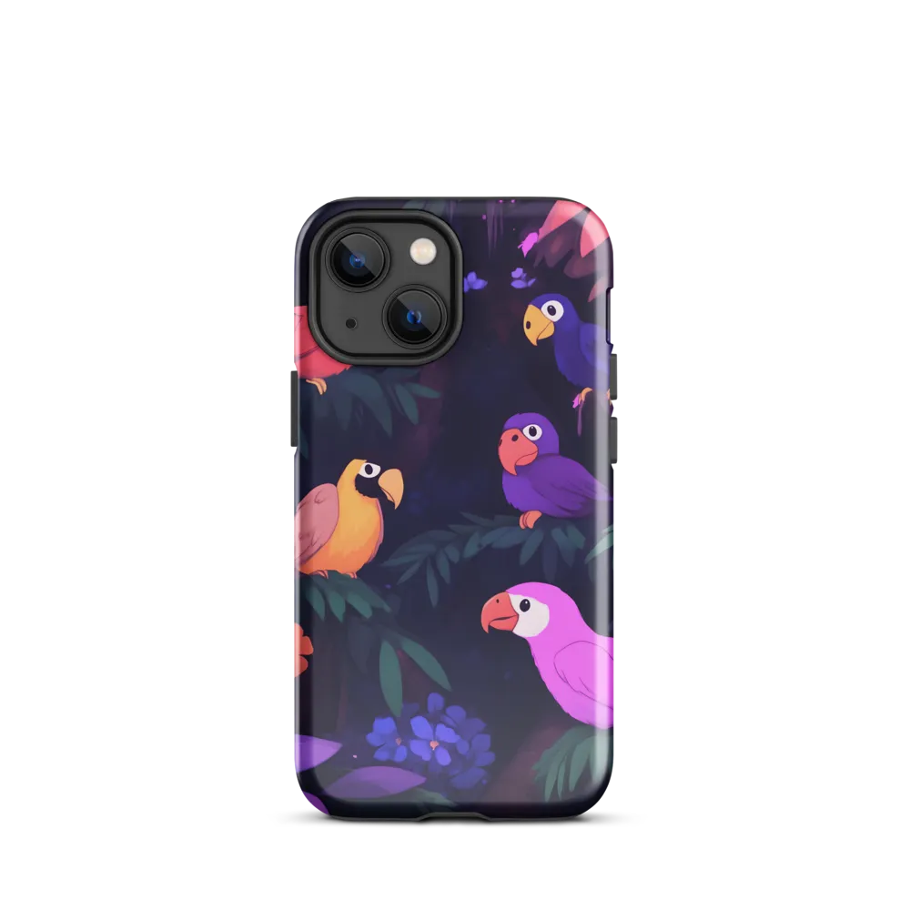 Tropical Parrot Playground | Phone Case |  13 mini | Tough Case | Glossy