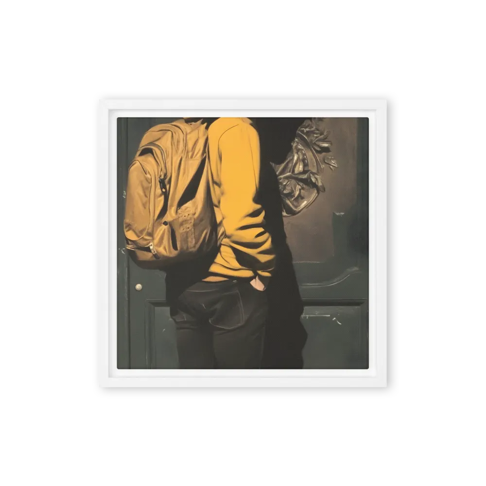 Silent Reflection | Canvas with White Frame | 12″×12″
