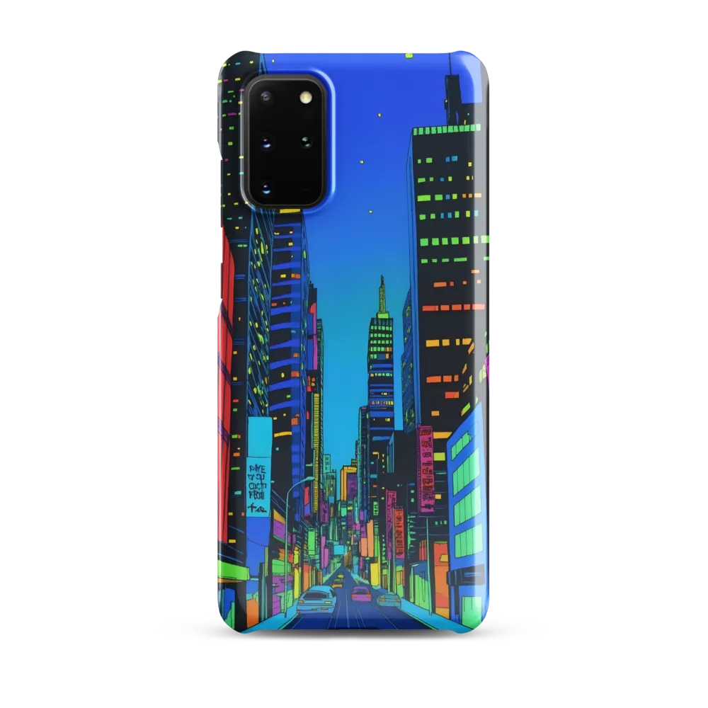 Neon Dreamscape: A Futuristic City at Dusk | Phone Case |  S20 Plus | Snap Case | Glossy