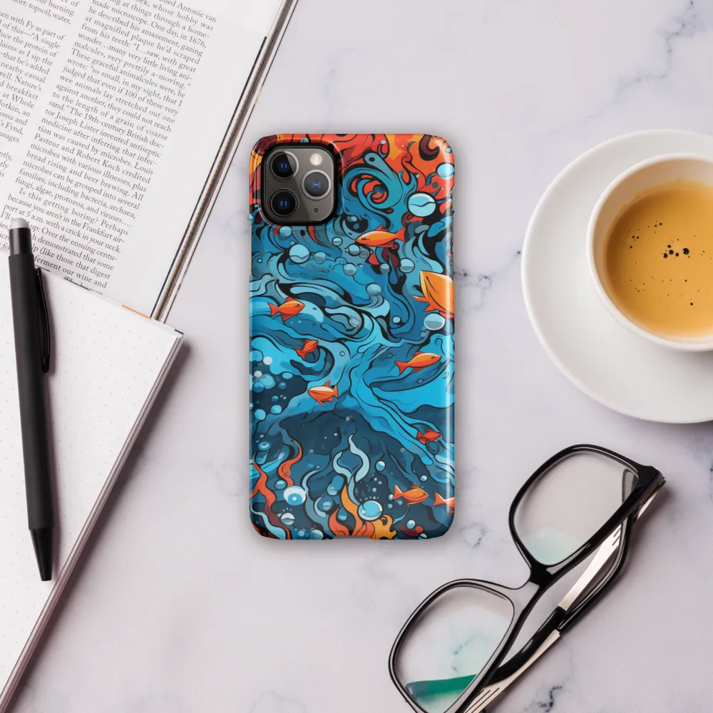 Fluid Harmony: Ocean and Flames | Phone Case |  11 Pro Max | Snap Case | Glossy