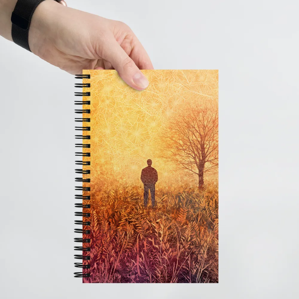 Contemplation in a Surreal Landscape | Spiral Notebook