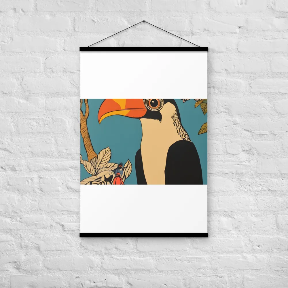 Tropical Majesty: The Toucan at Rest | Poster With Black Wood Hanger | 24″×36″