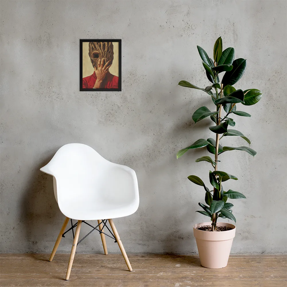 The Mask of Roots | Poster with Black Frame | 11″×14″