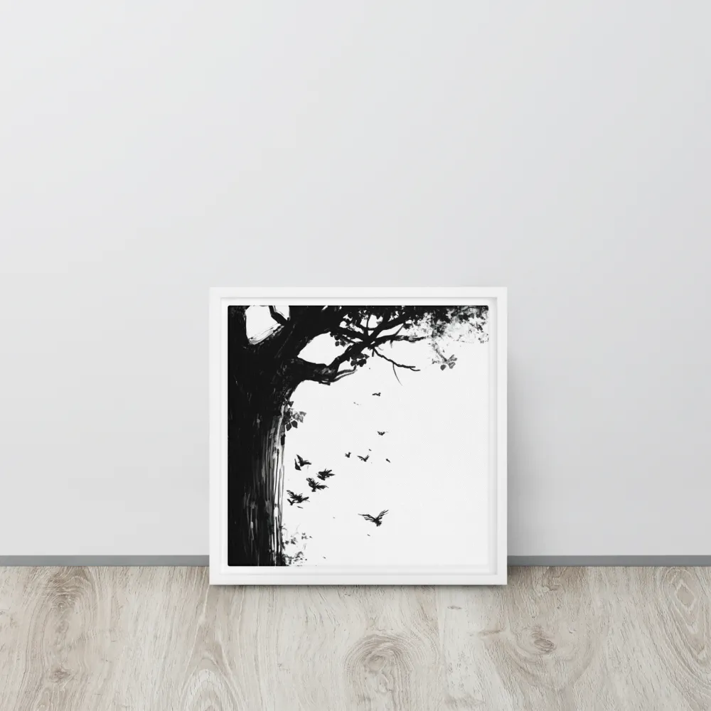 Whispers of Nature | Canvas with White Frame | 12″×12″
