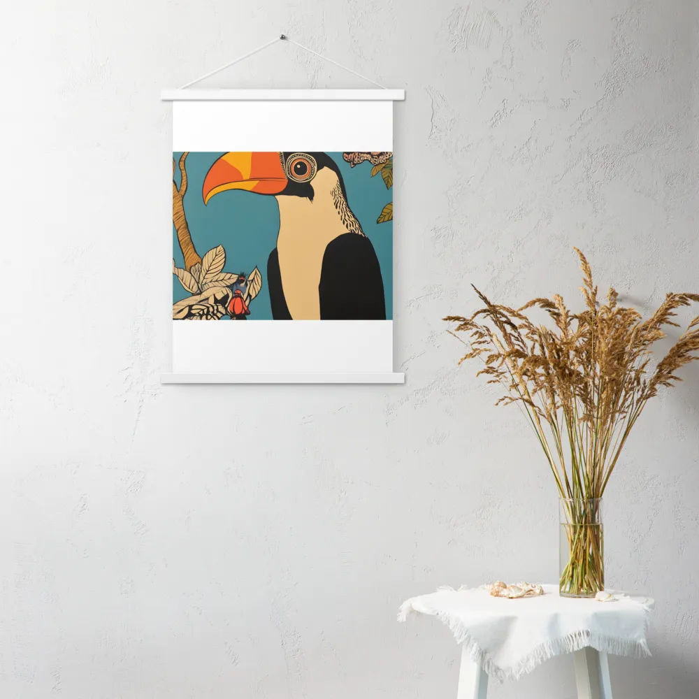 Tropical Majesty: The Toucan at Rest | Poster With White Wood Hanger | 18″×24″
