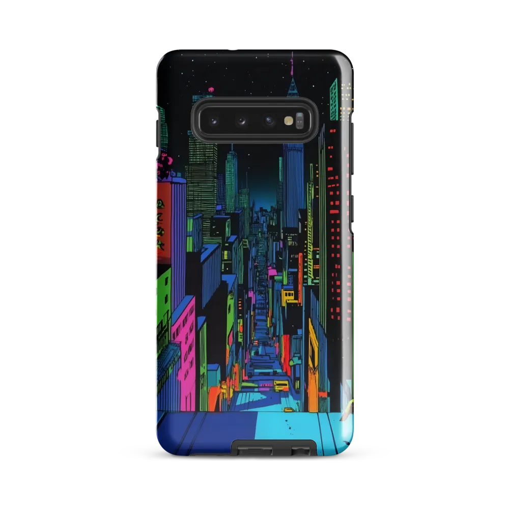 Neon Dreams of a Futuristic City | Phone Case |  S10 Plus | Tough Case | Glossy